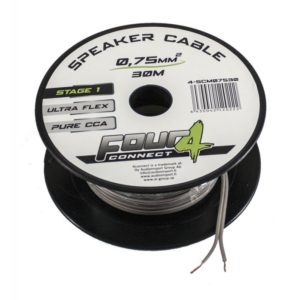 FOUR Connect 4-SCM07530 | 30 metrin rulla CCA kaiutinkaapelia 0.75mm²