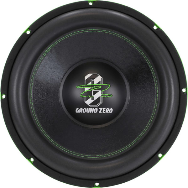 Ground Zero GZHW 38SPL GREEN subwoofer edestä