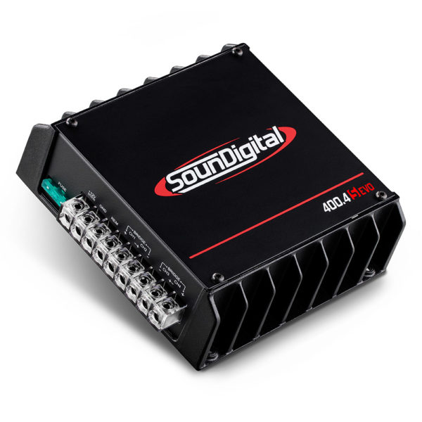 Soundigital SD400.4S EVO 4 kanavainen vahvistin liittimet