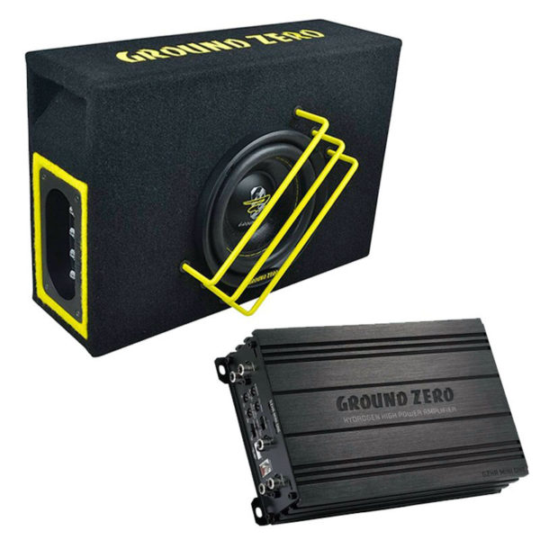 Ground Zero 375 BassoPaketti | 6.5" subwoofer refleksikotelossa ja monovahvistin