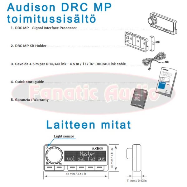 Audison DRC MP | DSP:n kaukosäädin - Image 2