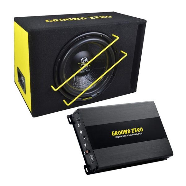 Ground Zero 450 SPL BassoPaketti | 12" subwoofer refleksikotelossa ja monovahvistin