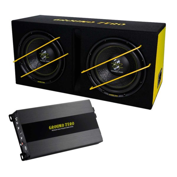 Ground Zero 777 SPL BassoPaketti | 2x12" subwoofer refleksikotelossa ja monovahvistin