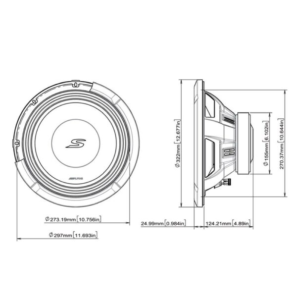 Alpine S2-W12D4 | 12" subwoofer - Image 4