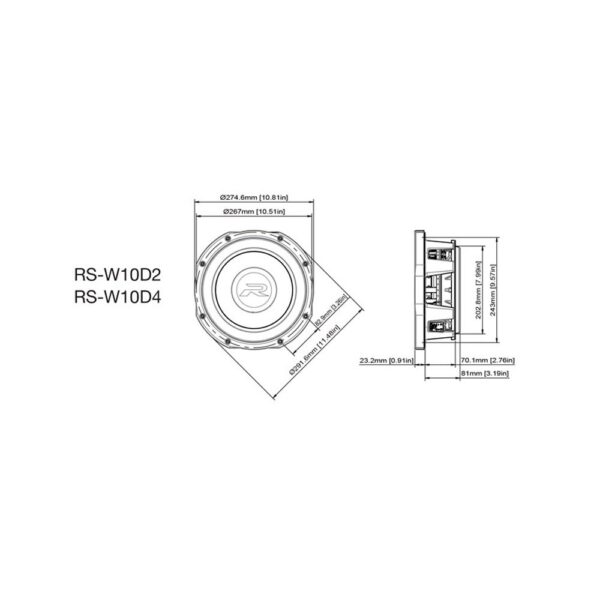 Alpine RS-W10D2 | 10" subwoofer - Image 9