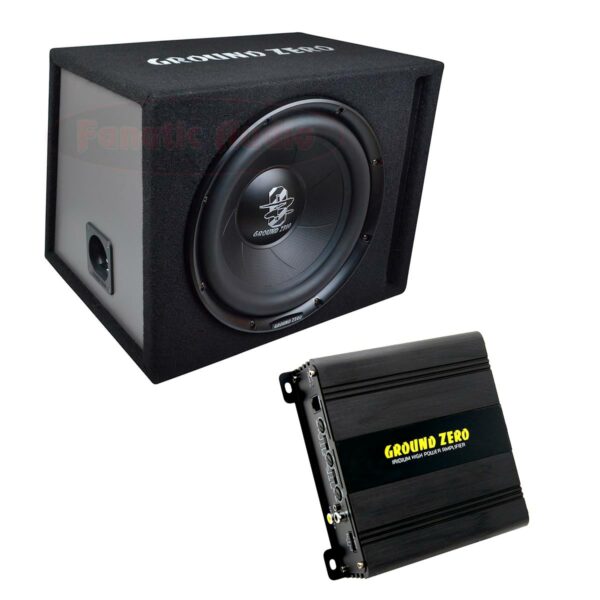 Ground Zero 285 BassoPaketti | 12" subwoofer refleksikotelossa ja vahvistin