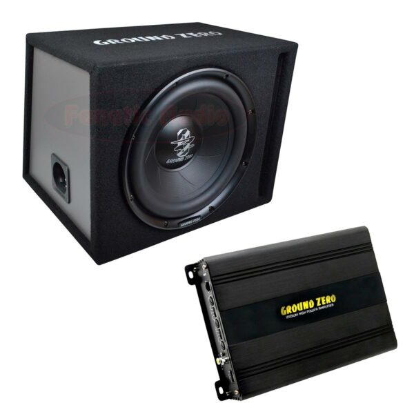 Ground Zero 335 BassoPaketti mk2 | 12" subwoofer refleksikotelossa ja vahvistin