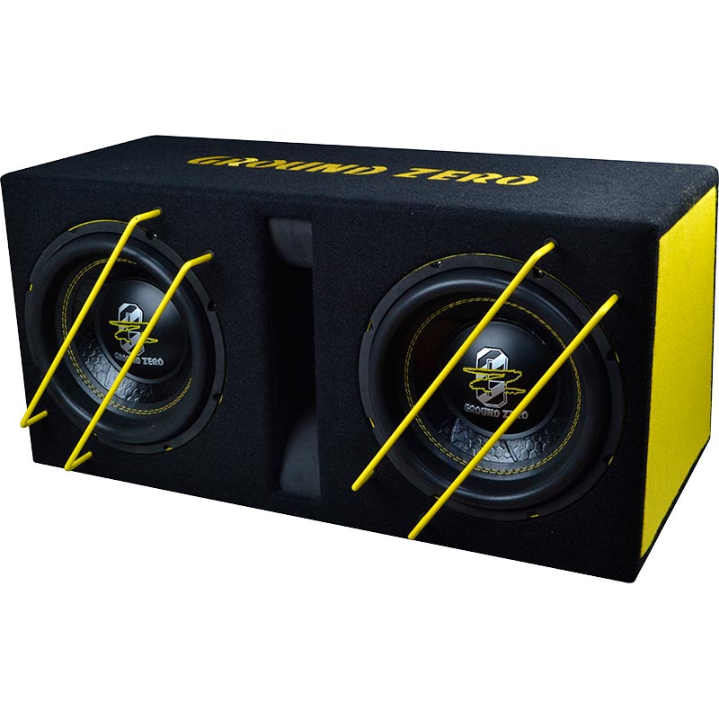 Ground Zero GZIB 2.10SPL | 2 kpl 10" subwooferia refleksikotelossa