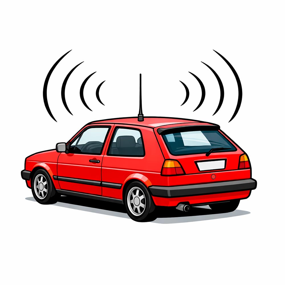 eikö radio kuulu autossa?