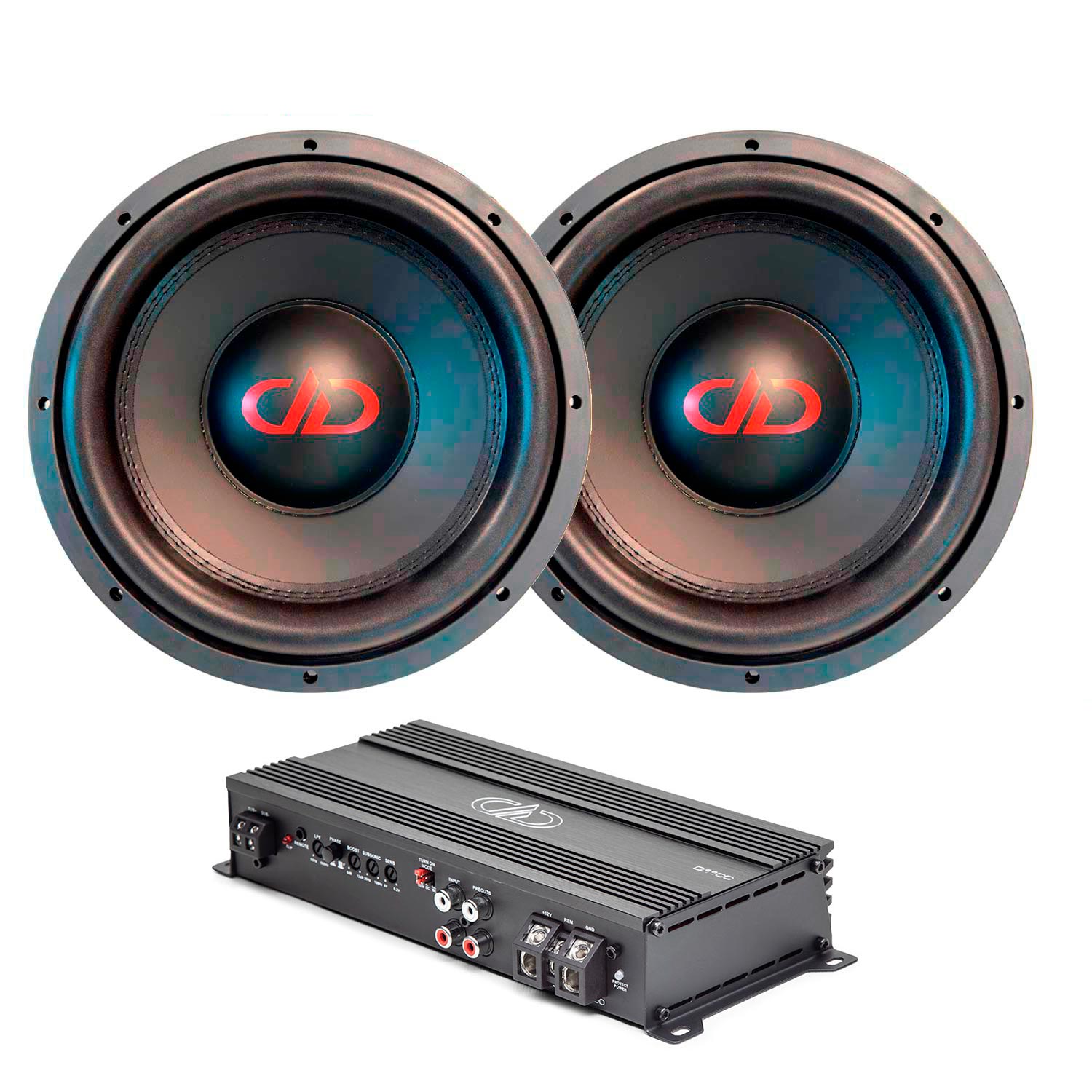 DD Audio Tupla 12 paketti 5 | 2x 12" subwoofer ja monovahvistin