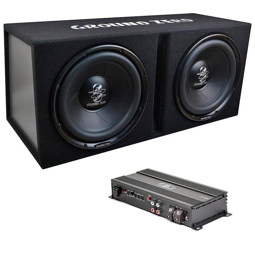 GZ & DD 549 BassoPaketti | 2x12" subwoofer refleksikotelossa ja monovahvistin