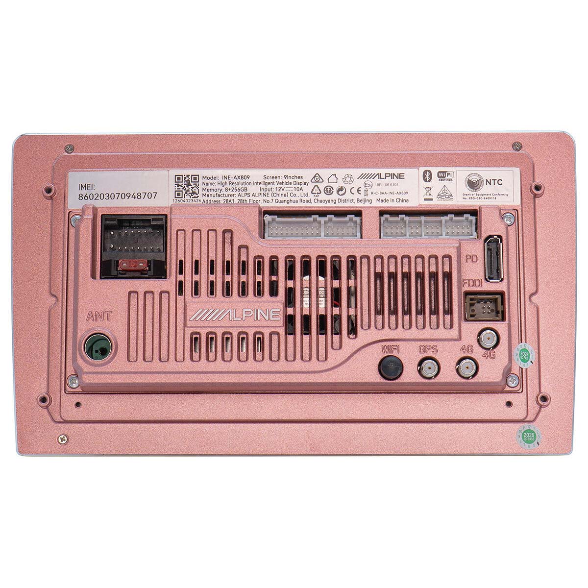 alpine ine-x809 takapaneeli