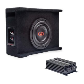 DD Audio 289 BassoPaketti | 8" subwoofer refleksikotelossa ja monovahvistin