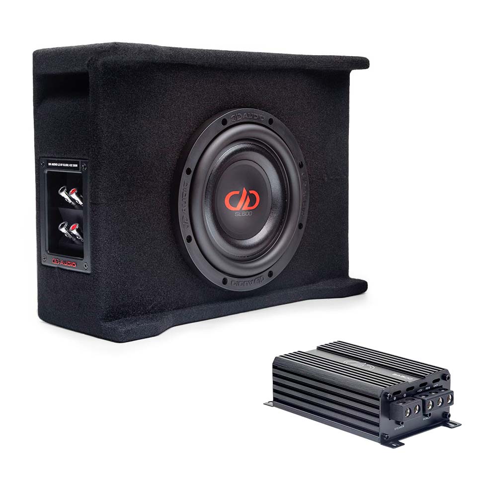 DD Audio 289 BassoPaketti | 8" subwoofer refleksikotelossa ja monovahvistin