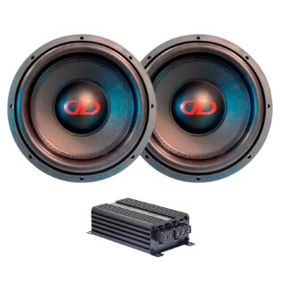DD Audio Tupla 12 paketti 6 | 2x 12" subwoofer ja monovahvistin